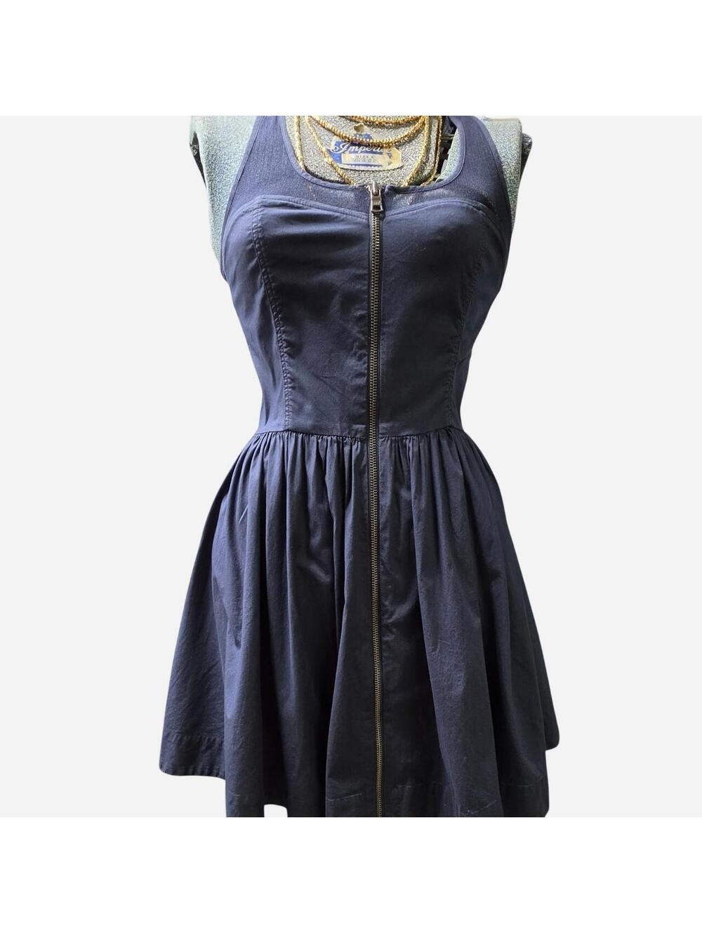 Armani Exchange Navy blue zip up dress